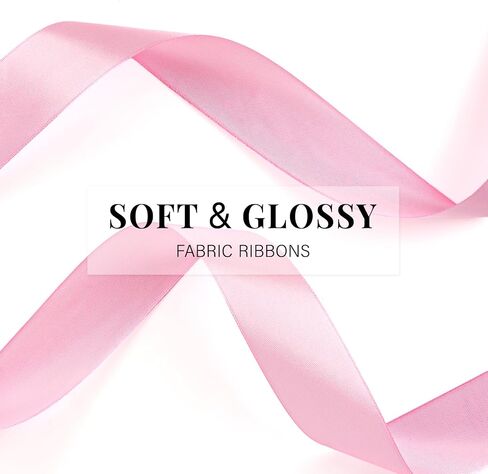 1-1/2 Inch 100 Yards Pink Satin Ribbon, Solid Fabric Ribbon Roll for Mother's Day Flower Bouquet, Gift Wrapping, Roses Making, Handmade Crafts in Saudi Arabia