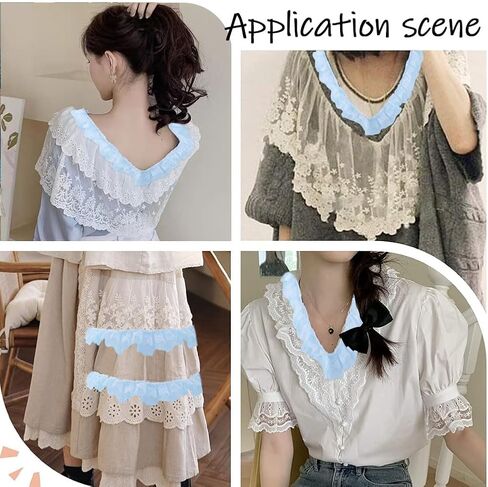 Gorgecraft 12.5 ياردة طبقات مزدوجة عضوية Lugbon Lace Lace مطاطية ساتان حافة الدانتيل حافة 1 بوصة واسعة الأرجواني شيفون زركشة متزايدة النسيج تول من أجل القماش زينة DIY خياطة الحرف اليدوية in Kuwait