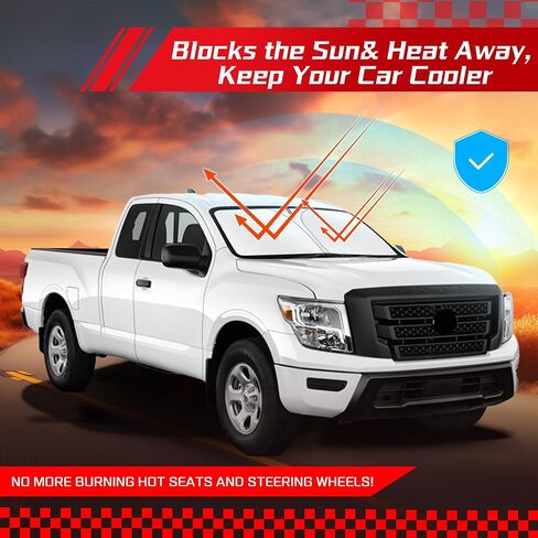 ARISMOTOR Windshield Sun Shade for Chevrolet Chevy Colorado 2023-2025, Custom Fit Foldable Front Window Sunshade Sun Visor Protector, Block UV Rays Keep Your Car Cooler in Saudi Arabia