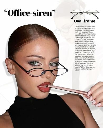 Rectangle Fake Glasses Blue Light Glasses Non Prescription Fashion Eyewear for Women Y2K Accessory in Saudi Arabia