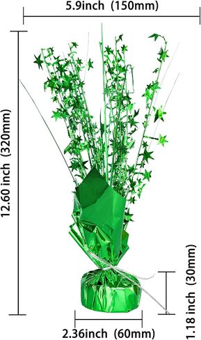 Gyufise 6 Pack Metallic Foil Spray Centerpiece Star Table Decoration Burst Table Centerpieces Table Decor for Birthday Wedding Anniversary Graduation Holiday Party Supplies Green in Kuwait
