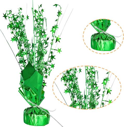 Gyufise 6 Pack Metallic Foil Spray Centerpiece Star Table Decoration Burst Table Centerpieces Table Decor for Birthday Wedding Anniversary Graduation Holiday Party Supplies Green in Kuwait