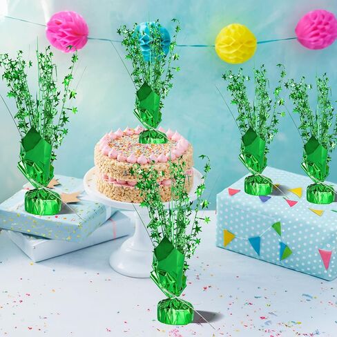 Gyufise 6 Pack Metallic Foil Spray Centerpiece Star Table Decoration Burst Table Centerpieces Table Decor for Birthday Wedding Anniversary Graduation Holiday Party Supplies Green in Kuwait
