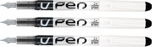 Pilot V Pen Disposable Fountain Pen - Black, Pack of 3 in Saudi Arabia