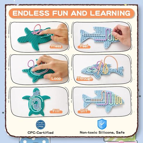2 عبوة على الوجهين على الوجهين لعبة تململ السيليكون الحسية مع 20 سلاسل عشوائية اللون ، لوحة النشاط الحسي للأطفال والبالغين المصابين بالتوحد ، ADHD ، صامت ، تخفيف التوتر ، التهدئة ، التركيز ، هدية للفتيات الفتيان in Kuwait