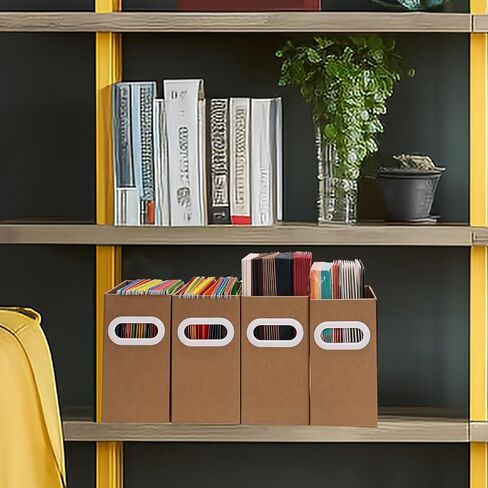 Hanging File Organizer, Cardboard File Folder Organizer for Letter Size, Desk Documents Storage Box, Portable File Folder Holder Boxes for Office, Home, School, Only Box.(2 Packs) in Kuwait
