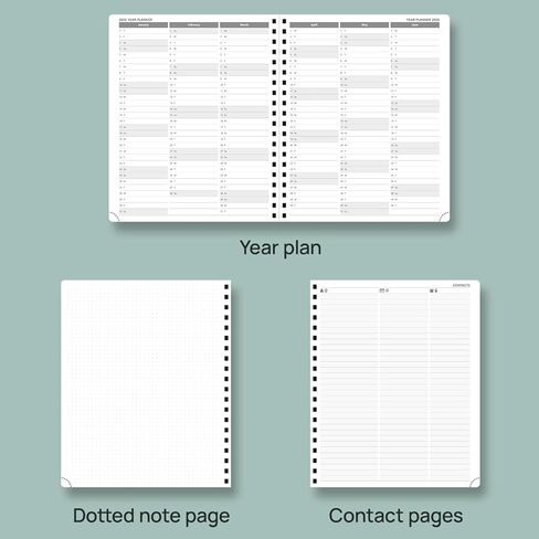 Poprun Planner 2025-2026 دفتر ملاحظات أسبوعي (متوسط ​​8.5'x 6.5 '') ، التقويم الأكاديمي (يوليو 25 - يونيو 26) مع علامات تبويب شهرية ، غطاء ناعم دوامة ، جيب داخلي ، 100 GSM - أسود - أسود in Kuwait