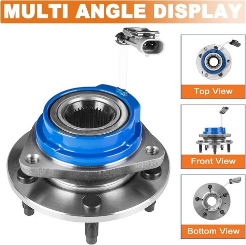 512150 Pair Rear Wheel Hub Bearing Assembly Compatible for 2000-2013 Chevy Impala Compatible for 1997-2004 Buick Regal Compatible for 1997-2008 Pontiac Grand Prix 5 Lug w/ABS in Kuwait