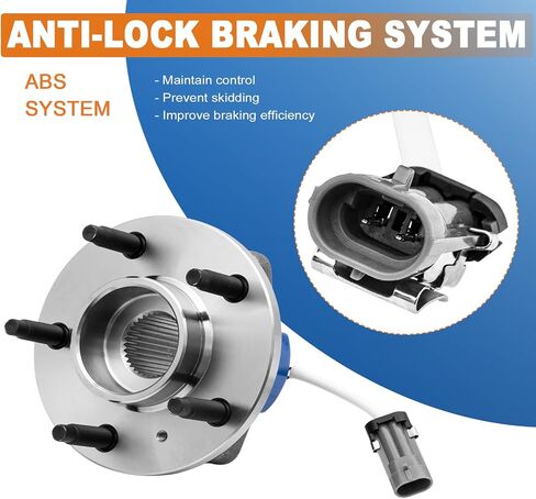 512150 Pair Rear Wheel Hub Bearing Assembly Compatible for 2000-2013 Chevy Impala Compatible for 1997-2004 Buick Regal Compatible for 1997-2008 Pontiac Grand Prix 5 Lug w/ABS in Kuwait