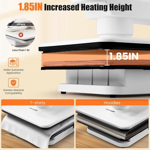 AKEYDIY New 15x15 Swivel Auto Heat Press Machine for T-Shirts, 360° Swing Away Heat Press with Auto Press Release, Heat Up Fast (One-Workstation) in Saudi Arabia