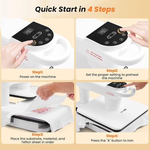 AKEYDIY New 15x15 Swivel Auto Heat Press Machine for T-Shirts, 360° Swing Away Heat Press with Auto Press Release, Heat Up Fast (One-Workstation) in Saudi Arabia