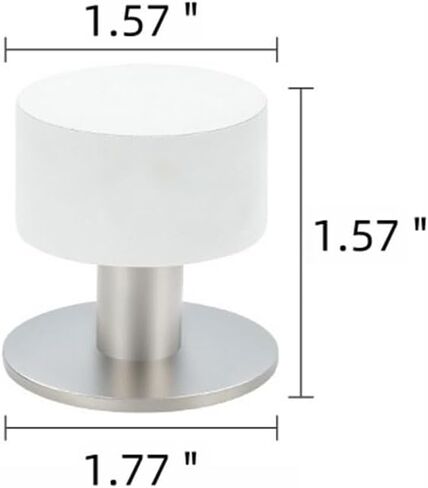 Door Stoppers, Self-Tapping Screw Door Stop with White Rubber & Stainless Steel Body - Heavy Duty Sound Dampening Door Bumpers for Home & Office, Door stoppers for Bottom of Door in Saudi Arabia