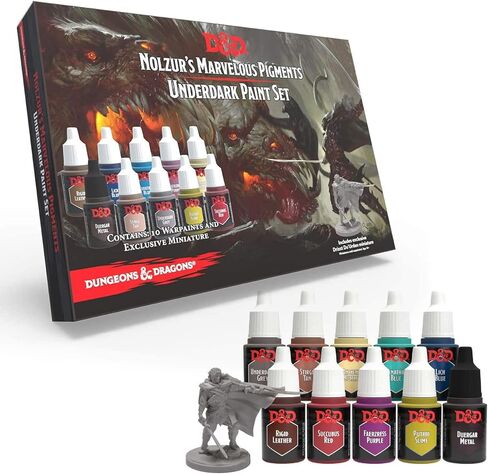 The Army Painter Dungeons and Dragons Nolzur’s Marvelous Pigments Underdark Paint Set, 10 Acrylic Paints Roleplaying, Boardgames, Wargames Miniature Model Painting in Saudi Arabia
