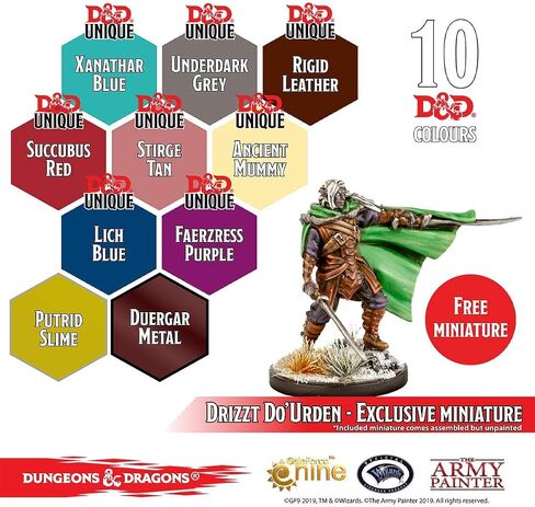 The Army Painter Dungeons and Dragons Nolzur’s Marvelous Pigments Underdark Paint Set, 10 Acrylic Paints Roleplaying, Boardgames, Wargames Miniature Model Painting in Saudi Arabia