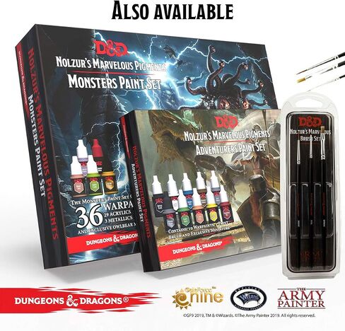 The Army Painter Dungeons and Dragons Nolzur’s Marvelous Pigments Underdark Paint Set, 10 Acrylic Paints Roleplaying, Boardgames, Wargames Miniature Model Painting in Saudi Arabia