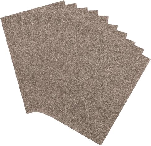 MECCANIXITY 10 Sheets Glitter Foam Sheets Craft 7.9 x 11.8 Inch Adhesive Sheets EVA Foam Sheets for Art Crafts Projects Scrapbook Gift DIY Cutters Card Party Decoration,Brown in Saudi Arabia