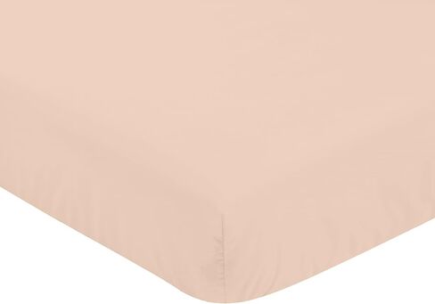 Sweet Jojo Designs Peach and Green Baby or Toddler Fitted Crib Sheet for Watercolor Floral Collection - Pink Rose Flower in Saudi Arabia