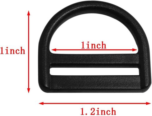 15PCS Trapezoidal Plastic Buckles Circular Fasteners for Handbag Straps Luggage Straps Black in Saudi Arabia