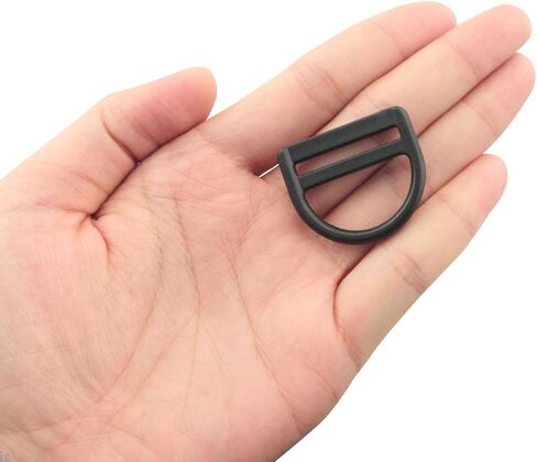 15PCS Trapezoidal Plastic Buckles Circular Fasteners for Handbag Straps Luggage Straps Black in Saudi Arabia