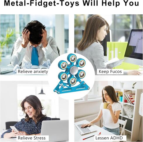 Desk Toys for Fidget Ferris-Wheel-Spinner: 4mins Kinetic-Spinning Cool-Gadgets, Cool-Stuff Thing Toy for Office School Home Man Women Christmas, Stress-Relief Game Gifts for Adult Teen Children Kid in Kuwait