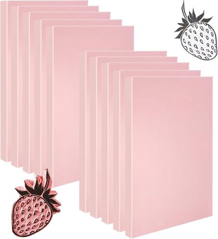 Rubber Stamp Carving Blocks 4"x6" Pink Rubber Carving Blocks Soft Linoleum Blocks for Stamp Maker Printmaking Supplies (10 Pack-4x6Inch) in Saudi Arabia