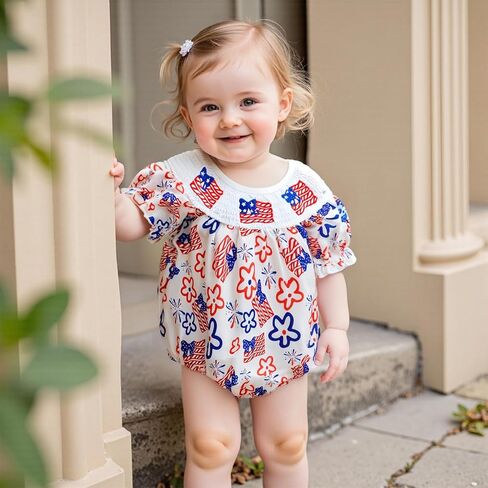 Ayalinggo Newborn Baby Girl Smocked Pumpkin Outfit Infant Plaid Bubble Romper Embroidery Halloween Thanksgiving Fall Clothes in Saudi Arabia