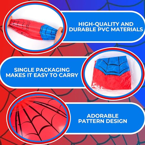 12 حزمة العنكبوت الكرة السماوية Beach Ball - 9.84 "كرات الشاطئ القابلة للنفخ السائبة لألعاب حمام السباحة ألعاب المياه الصيفية والأزرق الأزرق والأحمر على شبكة الإنترنت تفضل الإمدادات ، تحت حفل البحر ديكو in Kuwait