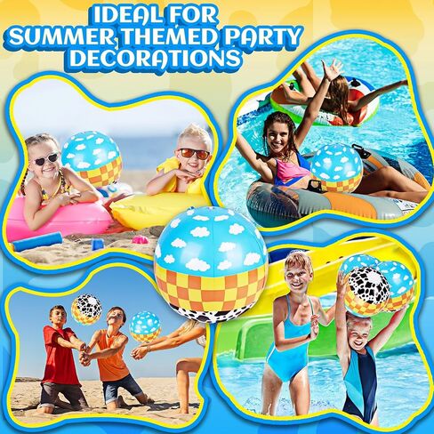 12 Pack Spider Theme Beach Ball - 9.84" Bulk Inflatable Beach Balls for Summer Water Games Pool Games, Blue and Red Spider Web Birthday Party Decorations Favors Supplies, Under the Sea Party Deco in Saudi Arabia