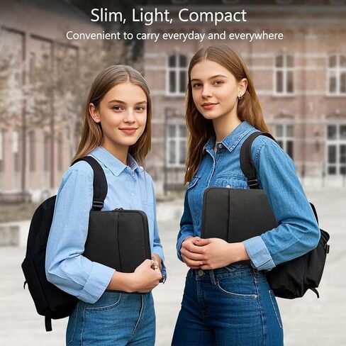 Book Sleeve with Zipper, Book Pouch Book Protector Book Lovers Gifts Bookish Gifts Book Cover with Front Pocket for Hardcover Paperback, for Reader Teacher, Black in Kuwait