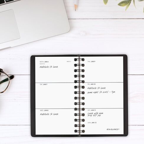 AT-A-GLANCE 2025 Planner, Weekly, 2-1/2" x 4-1/2", Pocket Size, Black (700350525) in Saudi Arabia