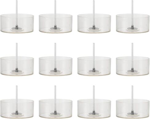 EXCEART 300 Pcs Candle Making Tealight Molds - Clear Silicone Round Containers With Wicks in Kuwait