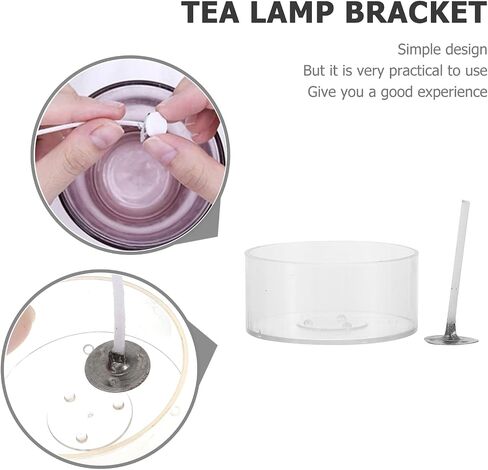 EXCEART 300 Pcs Candle Making Tealight Molds - Clear Silicone Round Containers With Wicks in Kuwait