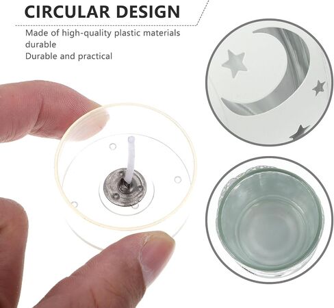 EXCEART 300 Pcs Candle Making Tealight Molds - Clear Silicone Round Containers With Wicks in Kuwait