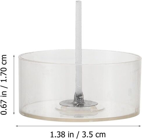 EXCEART 300 Pcs Candle Making Tealight Molds - Clear Silicone Round Containers With Wicks in Kuwait