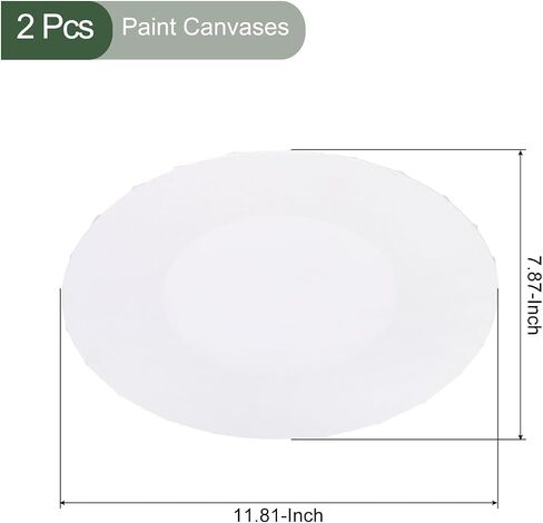 YOKIVE 2 Pcs Paint Canvases, Oval Wood Frame Stretched Blank Art Board Panels | Great for Painting Projects, Watercolor(White, 4x6 Inch) in Saudi Arabia