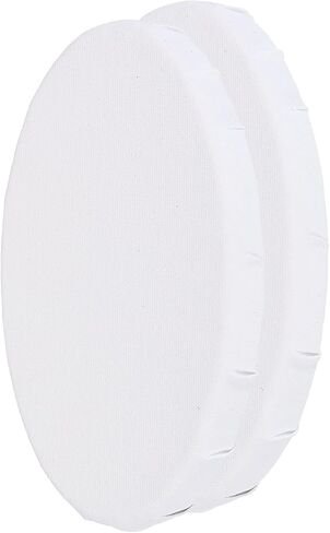 YOKIVE 2 Pcs Paint Canvases, Oval Wood Frame Stretched Blank Art Board Panels | Great for Painting Projects, Watercolor(White, 4x6 Inch) in Saudi Arabia