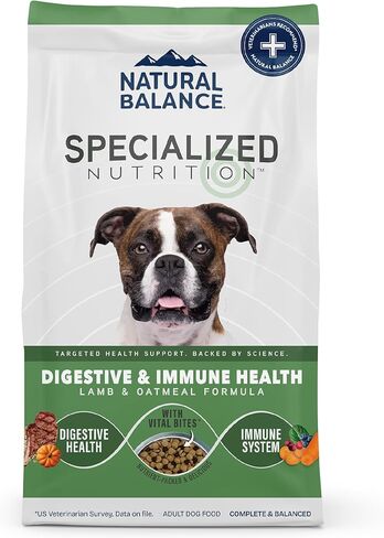 Natural Balance Specialized Nutrition Dry Dog Food with Salmon and Oatmeal for Dogs, Sensitive Skin & Stomach Dog Food, Natural Ingredients with Added Vitamins & Minerals - 3.5 lbs in Kuwait