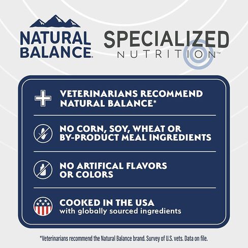 Natural Balance Specialized Nutrition Dry Dog Food with Salmon and Oatmeal for Dogs, Sensitive Skin & Stomach Dog Food, Natural Ingredients with Added Vitamins & Minerals - 3.5 lbs in Kuwait