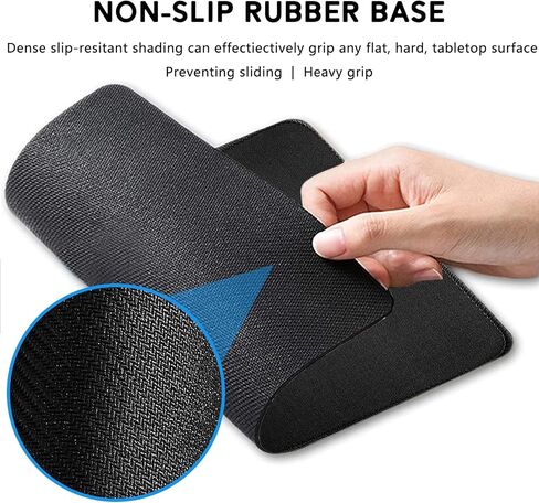 Small Mouse Pad for Office Computer Laptop PC, Square Mini Mousepad Designed for Mouse with Precision & Responsive Surface, Non-Slip Rubber Base and Stitched Edges, X-Small/Black in Saudi Arabia