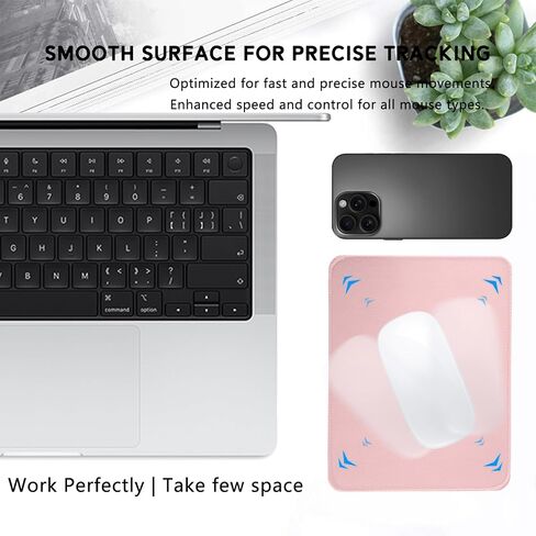 Small Mouse Pad for Office Computer Laptop PC, Square Mini Mousepad Designed for Mouse with Precision & Responsive Surface, Non-Slip Rubber Base and Stitched Edges, X-Small/Black in Saudi Arabia
