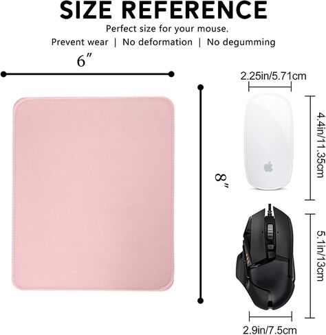 Small Mouse Pad for Office Computer Laptop PC, Square Mini Mousepad Designed for Mouse with Precision & Responsive Surface, Non-Slip Rubber Base and Stitched Edges, X-Small/Black in Saudi Arabia
