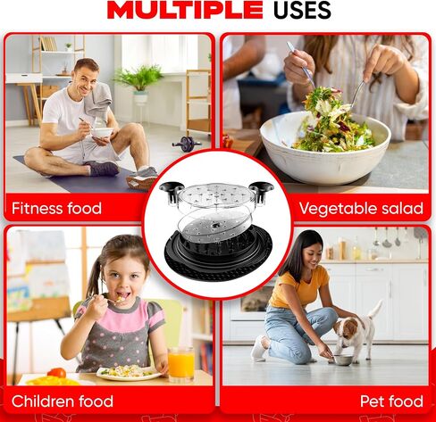 Large Chicken Shredder Tool Twist – BPA-Free Meat Shredder with Visible Lid, Anti-Slip Base, Ergonomic Handle with Brush for Easy Cleaning and Quick Shredding of Chicken, Beef, & Vegetables (Red) in Saudi Arabia