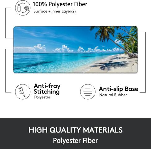 Gaming Mouse Pad, Underwater Fishing-Themed Mouse Pad, Desk Mat, Non-Slip Rubber Base MousePads for Computers Laptop Office School Home Accessories Decor 31.5" x 11.8" in Saudi Arabia