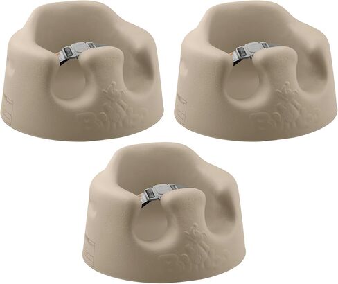 Bumbo Infant Floor Seat Baby Sit Up Chair and Sitting Support for 3 to 12 Months Old with 3 Point Adjustable Safety Strap, 3 Pack, Hemlock Green in Kuwait