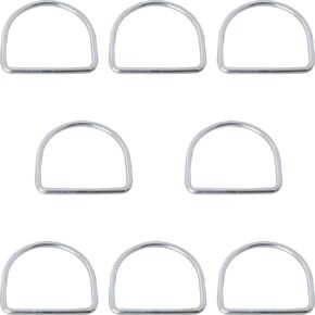 8PCS 304 Stainless Steel Heavy Duty D Ring 40mm Diameter Webbing Buckle Luggage Ring Awning Ring Half Round Metal Ring for Handmade DIY Accessory Hardware Bag Ring