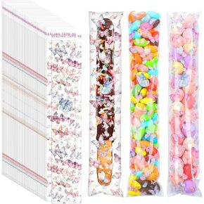 Chiisong 100 PCS Butterfly Pretzel قضيب أكياس 2 × 10 بوصات الفراشات الختم الختم