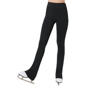 Girls Figure Skating Pants Durable Stretch Fleece Warm Practice Ice Skating Leggings for Kids Teen Workout Training