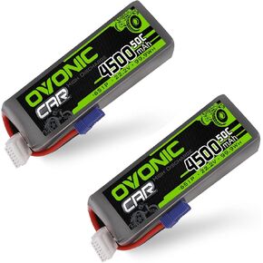 OVONIC 6S Lipo Battery 22.2V 50C 4500mAh RC Lipo EC5 Plug Softcase for X Class Drone Racing 70MM 8MM 90MM EDF RC Quadcopter Airplane Helicopter Car Truck (2 Packs)
