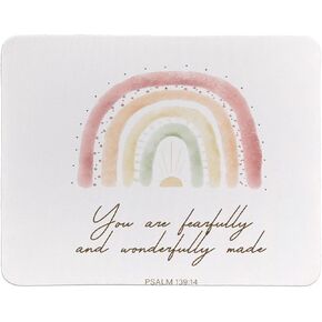 وسادات الماوس المسيحية Rusenbao ، Coquette Pink Bow Bible Bible Mouse Pads for Desk ، أنت طفل من الله ، منصات الماوس القاعدة المطاطية غير المنقوشة للماوس اللاسلكي ، وأجهزة الكمبيوتر ، والكمبيوتر المحمول ، و 9.5 × 7.9 بوصة