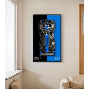 Display Wall Frame for Porsche GT4 e-Performance Race Car Toy,Building Blocks Display Wall Board for Lego 42176 Wall Mount - Ideal Gifts for Lego Lovers,Size:19.6x11.81 in